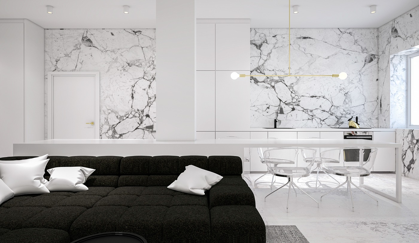укладка мрамора на стены